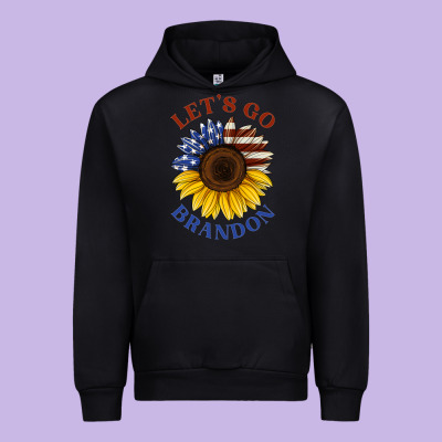 American Flag Sunflower Urban Hoodie Designed By Jasminsmagicworld