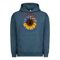 Pigment Midnight Navy American flag sunflower Urban Hoodie - Jasminsmagicworld