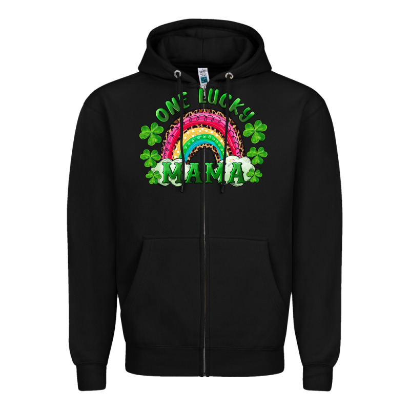St Patricks Day One Lucky Mama Zipper Hoodie by RanaPortraitStore | Teevron