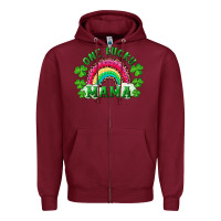 Burgundy st patricks day one lucky mama Zipper Hoodie - RanaPortraitStore