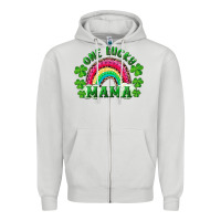Dove Grey st patricks day one lucky mama Zipper Hoodie - RanaPortraitStore