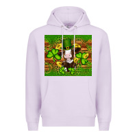 Lilac st patricks day cow Premium Hoodie - Artiststas