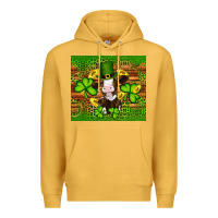 Mustard st patricks day cow Premium Hoodie - Artiststas