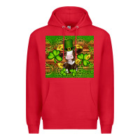 Red st patricks day cow Premium Hoodie - Artiststas