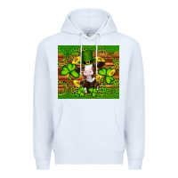White st patricks day cow Premium Hoodie - Artiststas