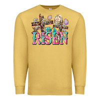 Antique Gold He is risen Easter Day Premium Sweatshirt - CowGirlArtShop