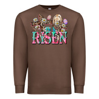 Chestnut He is risen Easter Day Premium Sweatshirt - CowGirlArtShop