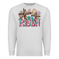 Dove Grey He is risen Easter Day Premium Sweatshirt - CowGirlArtShop