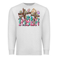 Oatmeal Heather He is risen Easter Day Premium Sweatshirt - CowGirlArtShop