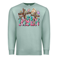 Seafoam He is risen Easter Day Premium Sweatshirt - CowGirlArtShop