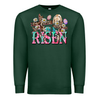Sports Green He is risen Easter Day Premium Sweatshirt - CowGirlArtShop