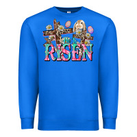 True Royal He is risen Easter Day Premium Sweatshirt - CowGirlArtShop