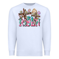 White He is risen Easter Day Premium Sweatshirt - CowGirlArtShop