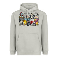 Moon Dust cartoon characters coffee cups Heavyweight Hoodie - Zillion Design Studio