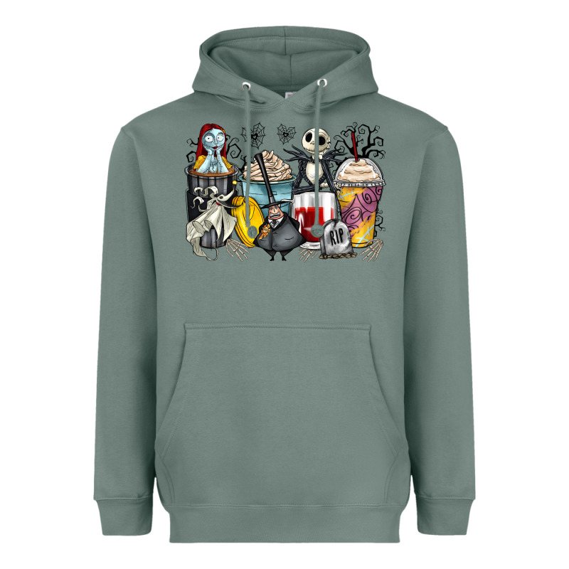 Cartoon Characters Coffee Cups Heavyweight Hoodie by Zillion Design Studio | Teevron