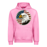 Fuchsia Pink American Bald Eagle Urban Hoodie - Jasminsmagicworld