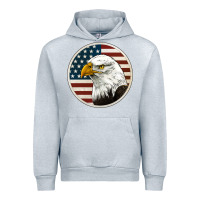 Heather Grey American Bald Eagle Urban Hoodie - Jasminsmagicworld