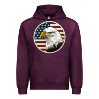 Mauve Wine American Bald Eagle Urban Hoodie - Jasminsmagicworld