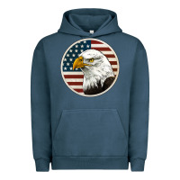Pigment Midnight Navy American Bald Eagle Urban Hoodie - Jasminsmagicworld