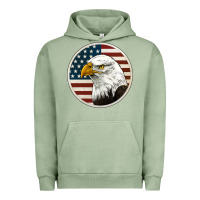 Pigment Oil Green American Bald Eagle Urban Hoodie - Jasminsmagicworld