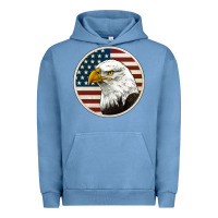 Pigment Pebble Blue American Bald Eagle Urban Hoodie - Jasminsmagicworld