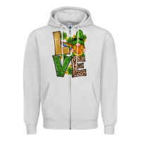 St Patricks Day Gnomes Shamrock Love Zipper Hoodie | Teevron