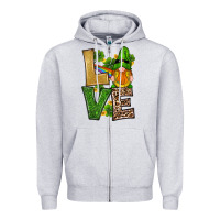 Heather Grey st patricks day gnomes shamrock love Zipper Hoodie - RanaPortraitStore