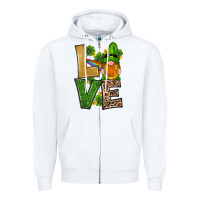 White st patricks day gnomes shamrock love Zipper Hoodie - RanaPortraitStore