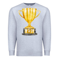 Heather Grey throphy cup Premium Sweatshirt - FaDigitalArtStudio