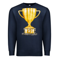 Navy throphy cup Premium Sweatshirt - FaDigitalArtStudio