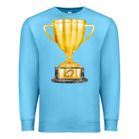 Ocean Blue throphy cup Premium Sweatshirt - FaDigitalArtStudio