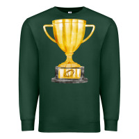 Sports Green throphy cup Premium Sweatshirt - FaDigitalArtStudio