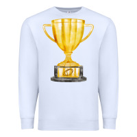 White throphy cup Premium Sweatshirt - FaDigitalArtStudio