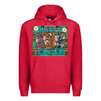 Cardinal easter happy easter western bunnies daisies Premium Hoodie - Artiststas