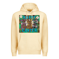 Pina Colada easter happy easter western bunnies daisies Premium Hoodie - Artiststas