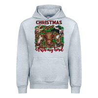 Heather Grey christmas with my herd cows Urban Hoodie - BarkalooDesign