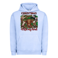 Pigment Grape Ice christmas with my herd cows Urban Hoodie - BarkalooDesign