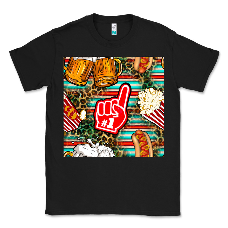 American Football Snacks With Serape And Leopard Classic Tee by BundleAndBundleShop | Teevron