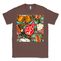 Chestnut american football snacks with serape and leopard Classic Tee - BundleAndBundleShop