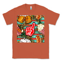 Copper american football snacks with serape and leopard Classic Tee - BundleAndBundleShop