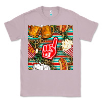 Lilac american football snacks with serape and leopard Classic Tee - BundleAndBundleShop