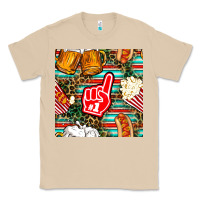 Mushroom american football snacks with serape and leopard Classic Tee - BundleAndBundleShop