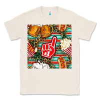 Natural american football snacks with serape and leopard Classic Tee - BundleAndBundleShop