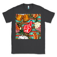 Smoke american football snacks with serape and leopard Classic Tee - BundleAndBundleShop