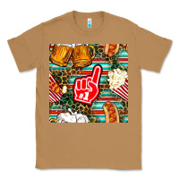 Toasted Coconut american football snacks with serape and leopard Classic Tee - BundleAndBundleShop