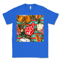 True Royal american football snacks with serape and leopard Classic Tee - BundleAndBundleShop