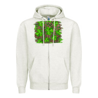 Oatmeal Heather st patricks day shamrock and leopard distressed ba Zipper Hoodie - RanaPortraitStore