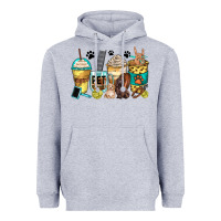 Heather Grey pet groomer coffee cups Heavyweight Hoodie - Zillion Design Studio