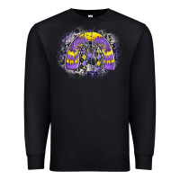 Black halloween rainbow Premium Sweatshirt - CowhideDigitalArt