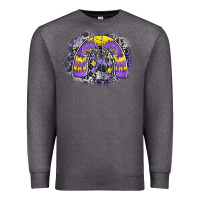 Charcoal Heather halloween rainbow Premium Sweatshirt - CowhideDigitalArt